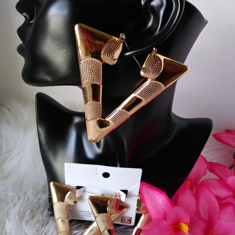 Fashion Triangle Large Earrings